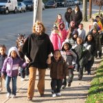 Kindergarten Class Walking During Health Week