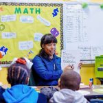Teacher and student in small group lesson